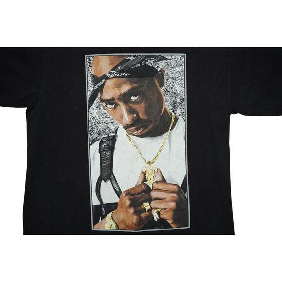 Vintage Tupac Pro Club Rap Tee – XL – 90s Hip-Hop Graphic Shirt – Front & Back - Picture 2 of 4